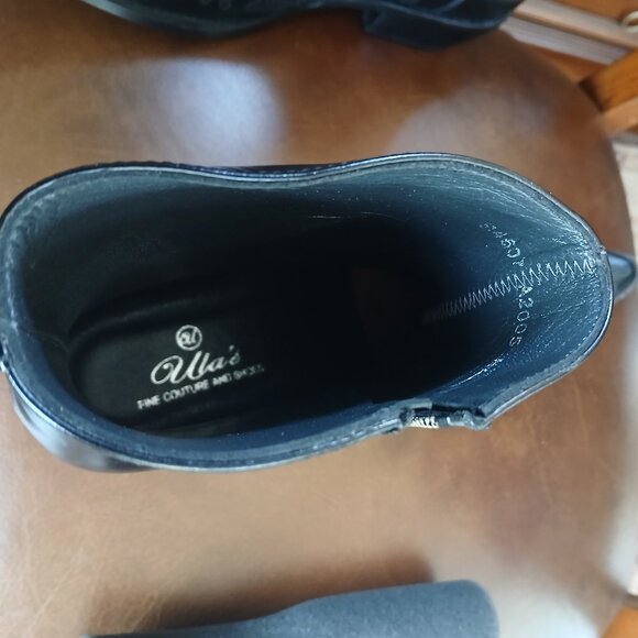 Mens black all leather short boots. New and Unworn. - Picture 5 of 10